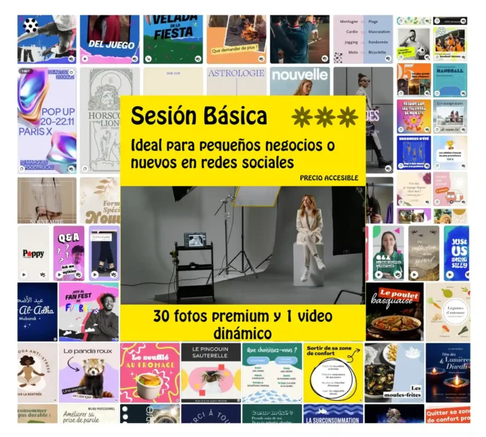 🌟 Sesión Básica – Ideal para pequeños negocios o nuevos en redes sociales